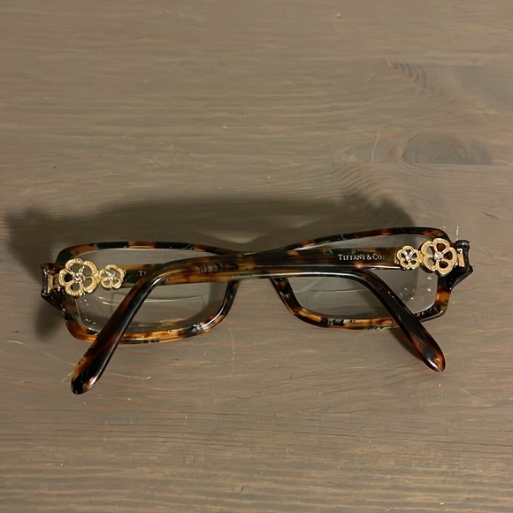 Tiffany and Co. Tortoiseshell Eye Glasses with Floral Rhinestone Detail - Picture 10 of 16